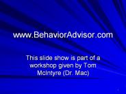 www.BehaviorAdvisor.com