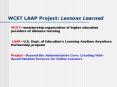 WCET LAAP Project: Lessons Learned PowerPoint PPT Presentation