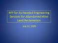 RFP for As-Needed Engineering Services for Abandoned Mine Land Reclamation PowerPoint PPT Presentation