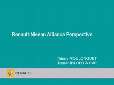 Thierry MOULONGUET Renaults CFO