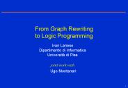From Graph Rewriting to Logic Programming