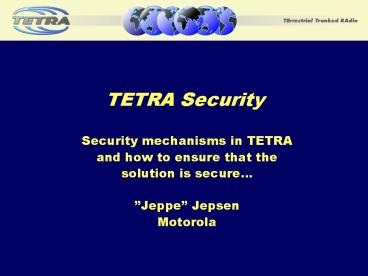 TETRA Security