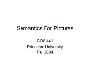 Semantics For Pictures