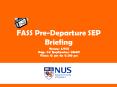 FASS PreDeparture SEP Briefing PowerPoint PPT Presentation