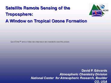 Satellite Remote Sensing of the Troposphere: