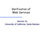 Verification of Web Services