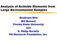 Analysis of Actinide Elements from Large Environmental Samples PowerPoint PPT Presentation