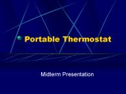 Portable Thermostat