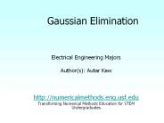 Gaussian Elimination