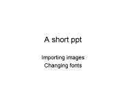 A short ppt