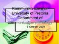 Kommunika seminar University of Pretoria Department of communication pathology PowerPoint PPT Presentation