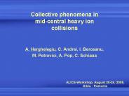 Collective phenomena in midcentral heavy ion collisions