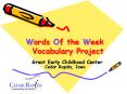 Words Of the Week Vocabulary Project PowerPoint PPT Presentation