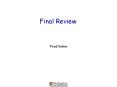 Final Review PowerPoint PPT Presentation