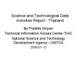 Science and Technological Data Activities Report Thailand PowerPoint PPT Presentation
