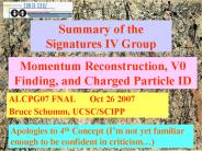 Summary of the Signatures IV Group
