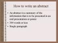 How to write an abstract PowerPoint PPT Presentation