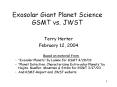 Exosolar Giant Planet Science GSMT vs. JWST PowerPoint PPT Presentation