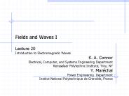 Fields and Waves I