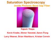 Saturation Spectroscopy