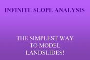 INFINITE SLOPE ANALYSIS