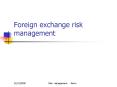 Foreign exchange risk management PowerPoint PPT Presentation