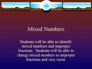 Mixed Numbers