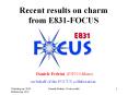 FOCUS mixing and CPV results PowerPoint PPT Presentation