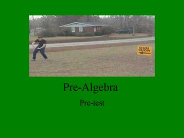 Pre-Algebra