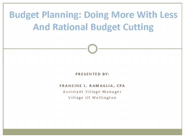 Francine L' Ramaglia, CPA