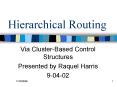 Hierarchical Routing PowerPoint PPT Presentation