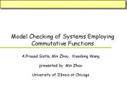 Model Checking of Systems Employing Commutative Functions