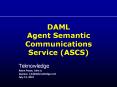 DAML Agent Semantic Communications Service (ASCS) PowerPoint PPT Presentation