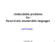 Undecidable problems for Recursively enumerable languages