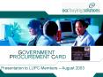 GOVERNMENT PROCUREMENT CARD PowerPoint PPT Presentation