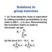 Solutions to group exercises