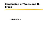 Conclusion of Trees and B-Trees