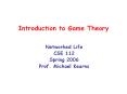 Introduction to Game Theory PowerPoint PPT Presentation