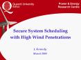 Secure System Scheduling with High Wind Penetrations PowerPoint PPT Presentation