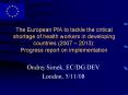 The European PfA to tackle the critical shortage of health workers in developing countries 2007 2013 PowerPoint PPT Presentation