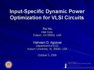 Input-Specific Dynamic Power Optimization for VLSI Circuits
