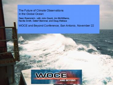 The Future of Climate Observations