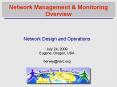 Network Design and Operations PowerPoint PPT Presentation