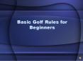Basic Golf Rules for Beginners PowerPoint PPT Presentation