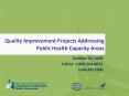 Quality Improvement Projects Addressing Public Health Capacity Areas PowerPoint PPT Presentation