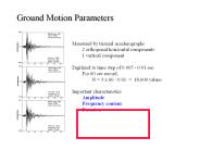 Ground Motion Parameters