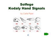 Solfege Kodaly Hand Signals