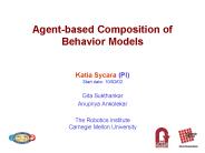 Agent-based Composition of Behavior Models
