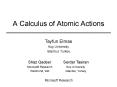 A Calculus of Atomic Actions PowerPoint PPT Presentation
