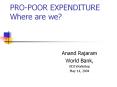 PRO-POOR EXPENDITURE Where are we? PowerPoint PPT Presentation